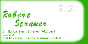 robert stramer business card
